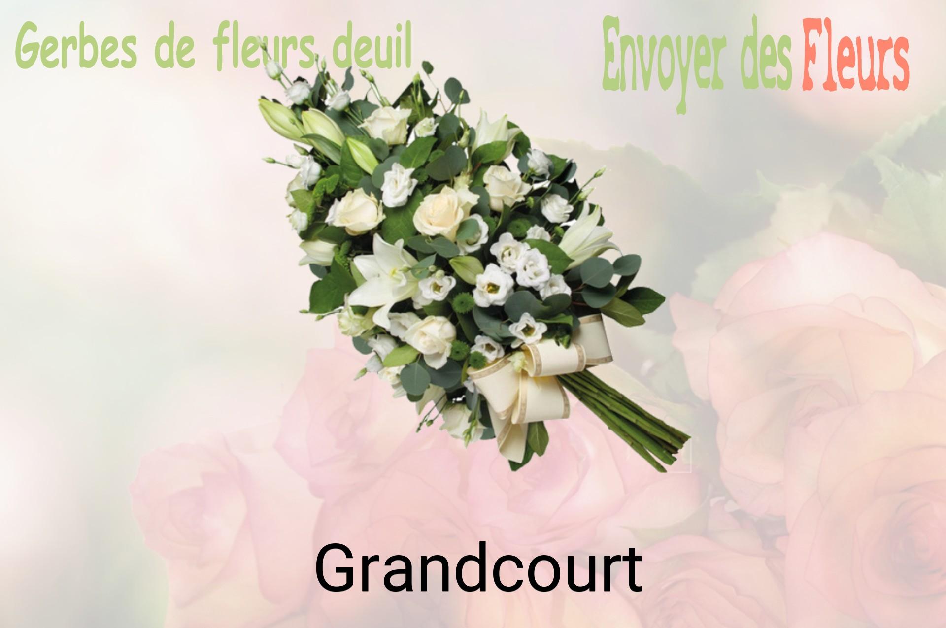 Gerbe de fleurs de deuil livrée à Grandcourt